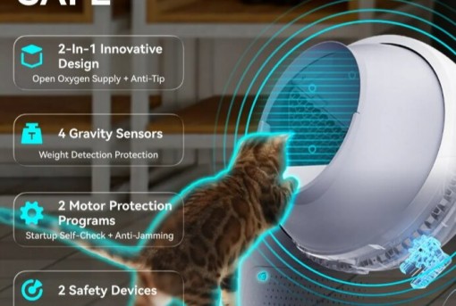 CAT LITTER BOX LUXURY PRO-X/DARK GREY CL-08-GREY CATLINK